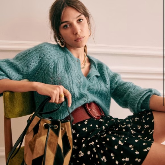 Sèzane Alma Cardigan in Peacock Blue - Picture 8 of 8